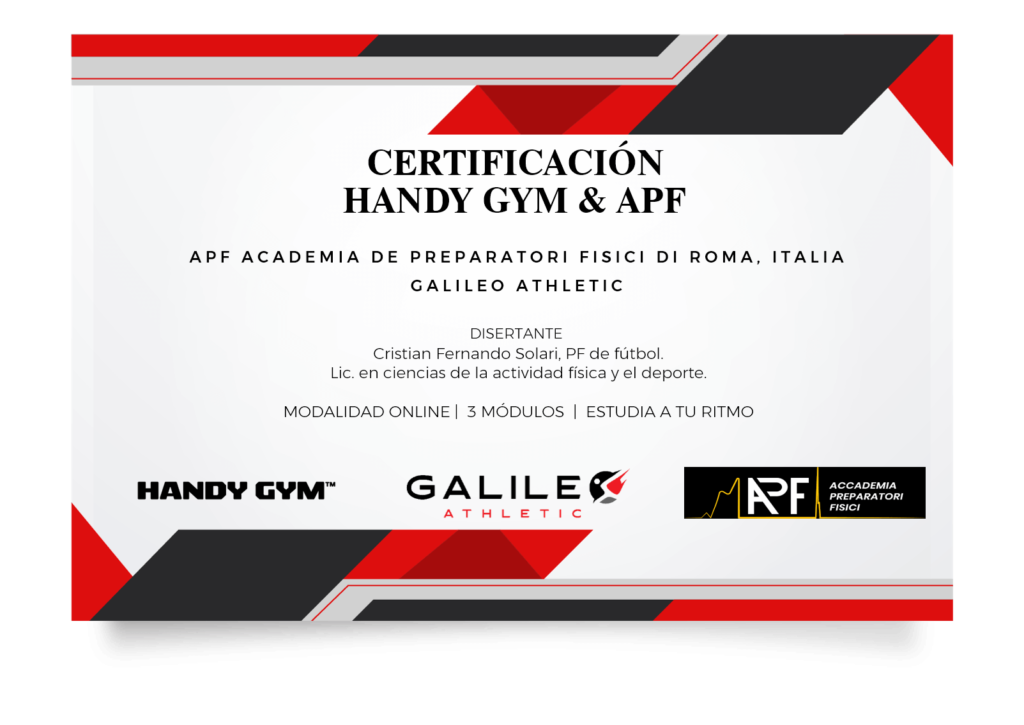 certificado handy gym 1024x725 - CURSO ONLINE: Fundamentos del entrenamiento con Handy Gym.